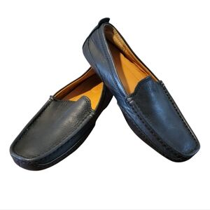 Ugg Men's Black Leather Slip-on Casual Loafers‎ 7.5